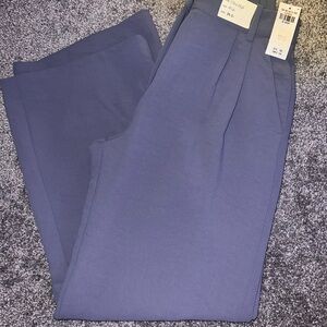 Classic Straight-Leg Pants in Slate Blue